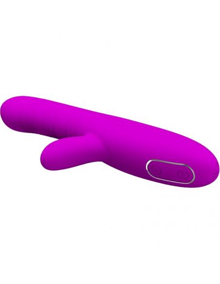 Pretty love - angelique vibrador multifunción + estimulador de clítoris morado