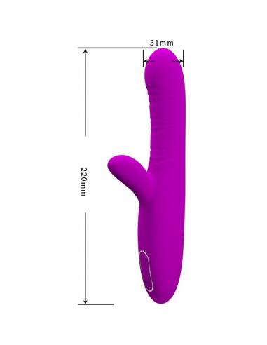 Pretty love - angelique vibrador multifunción + estimulador de clítoris morado