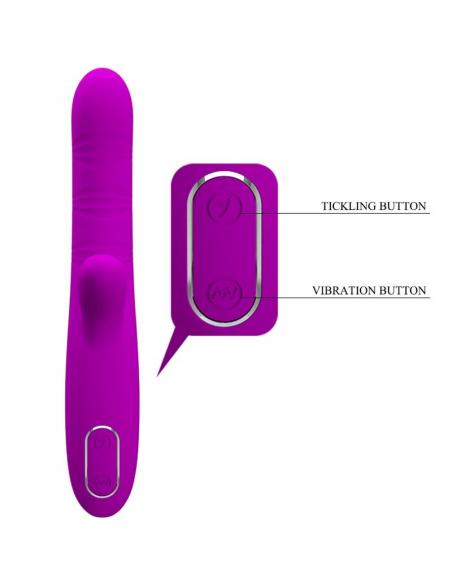 Pretty love - angelique vibrador multifunción + estimulador de clítoris morado
