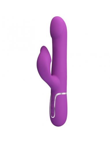 Pretty love - vibrador & estimulador multifunción 4 en 1 morado