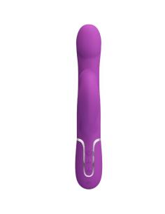 Pretty love - vibrador & estimulador multifunción 4 en 1 morado 2