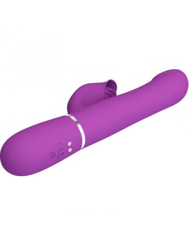 Pretty love - vibrador & estimulador multifunción 4 en 1 morado