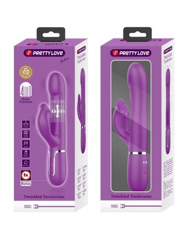 Pretty love - vibrador & estimulador multifunción 4 en 1 morado