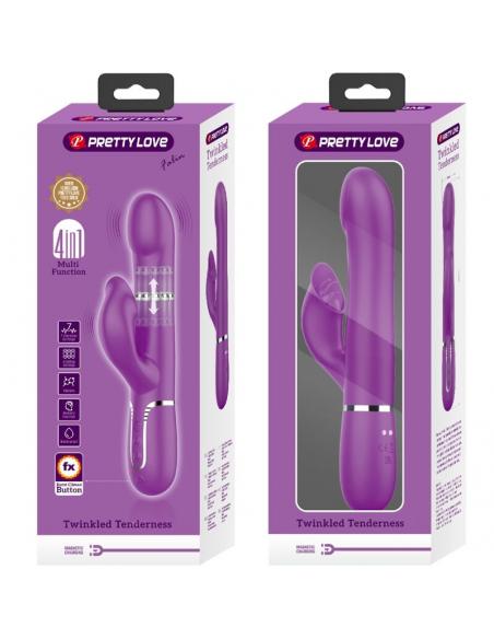 Pretty love - vibrador & estimulador multifunción 4 en 1 morado
