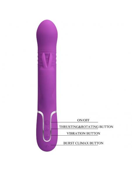 Pretty love - coale vibrador rabbit multifunción 4 en 1 morado