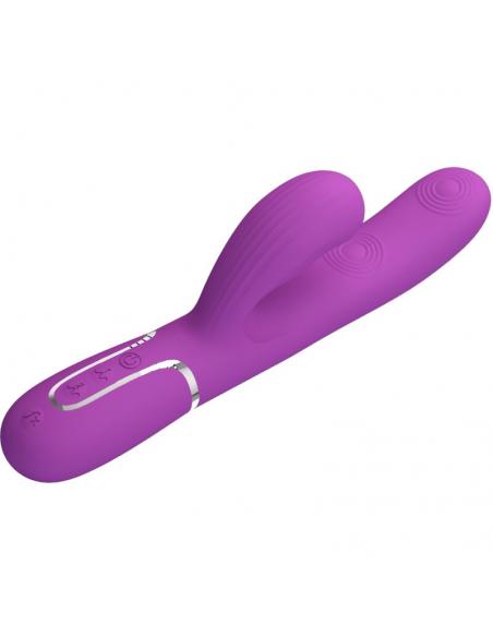 Pretty love - perlita vibrador rabbit multifunción 3 en 1 morado