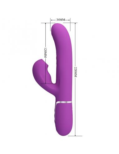Pretty love - perlita vibrador rabbit multifunción 3 en 1 morado