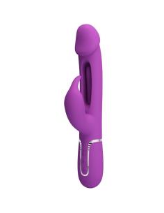 Pretty love - kampas vibrador rabbit multifunción 3 en 1 morado
