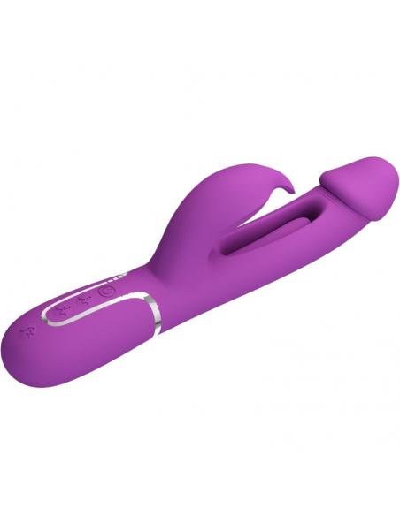 Pretty love - kampas vibrador rabbit multifunción 3 en 1 morado