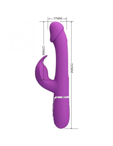Pretty love - kampas vibrador rabbit multifunción 3 en 1 morado