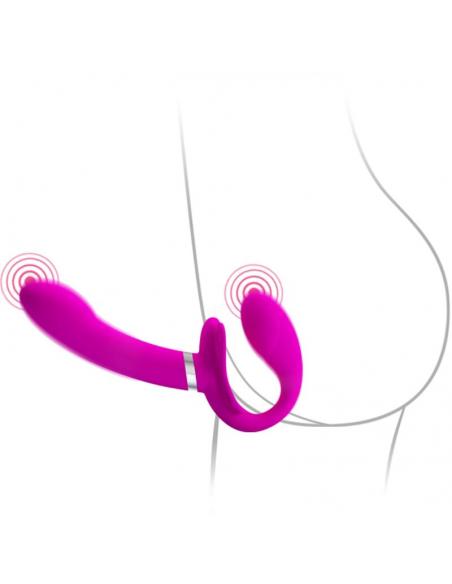 Pretty love - valerie vibrador doble strap-on 12 vibraciones morado
