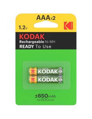 Kodak - pila recargable hr03 aaa 650mah blister*2
