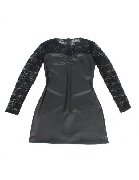 Subblime - 955601 vestido de manga larga con encaje negro l/xl