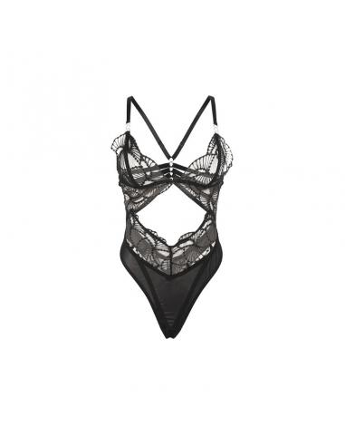 Subblime - 955229 body transparente con encaje hueco negro l/xl