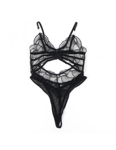 Subblime - 955229 body transparente con encaje hueco negro l/xl