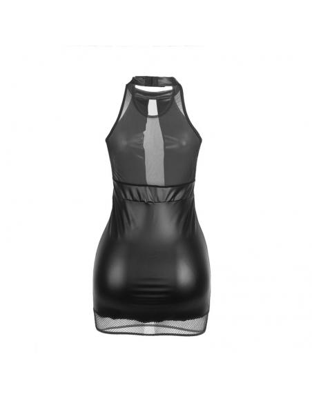 Subblime - 955472 vestido cuello halter con transparencias negro s/m