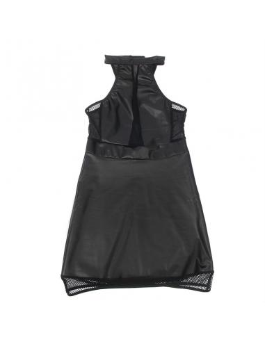 Subblime - 955472 vestido cuello halter con transparencias negro s/m