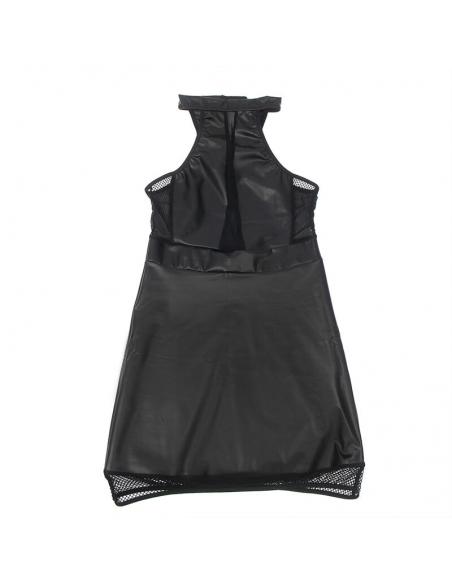 Subblime - 955472 vestido cuello halter con transparencias negro s/m