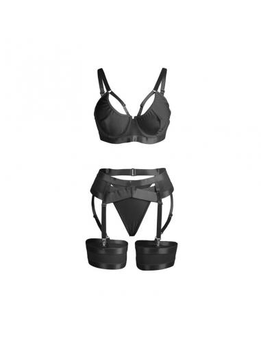 Subblime - 955236 set sujetador con liguero bondage negro s/m