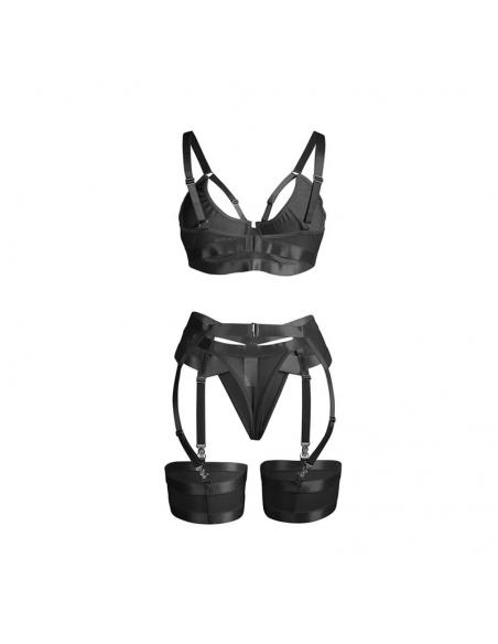 Subblime - 955236 set sujetador con liguero bondage negro s/m