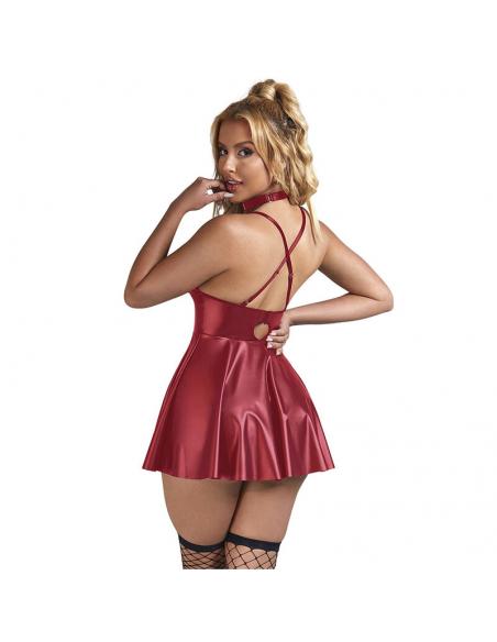 Subblime - 955397 vestido con tirantes de cuero burdeos s/m