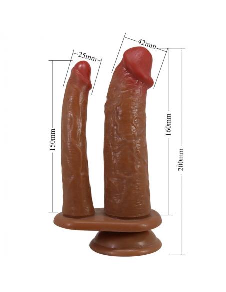 Pretty love - goran doble dildo realístico natural mulato