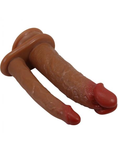 Pretty love - hulbert doble dildo realístico con vibración mulato