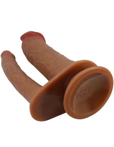 Pretty love - hulbert doble dildo realístico con vibración mulato