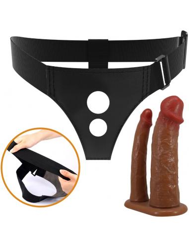 Pretty love - keaven harness briefs universal & comfortable doble dildo