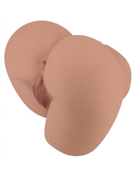 Crazy bull - bernace trasero vibrador con vagina y ano realístico natural control remoto