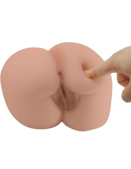 Crazy bull - bernace trasero vibrador con vagina y ano realístico natural control remoto