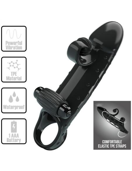 Romance - funda para pene con vibración negro