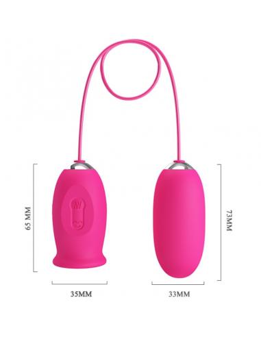 Pretty love - daisy huevo vibrador + lengua estimuladora de clítoris rosa