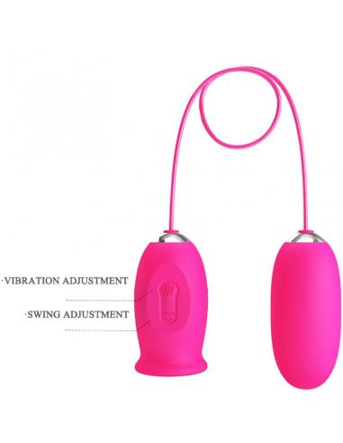 Pretty love - daisy huevo vibrador + lengua estimuladora de clítoris rosa