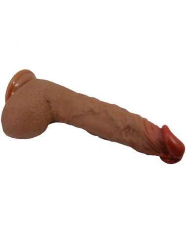 Baile - beautiful wilks vibrador realístico de 5 configuraciones 25 cm mulato