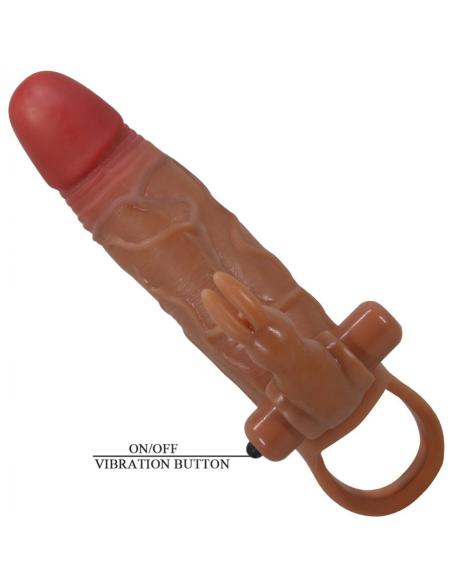 Pretty love - osmar funda para pene + estimulador de clítoris con vibración