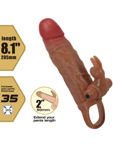 Pretty love - osmar funda para pene + estimulador de clítoris con vibración