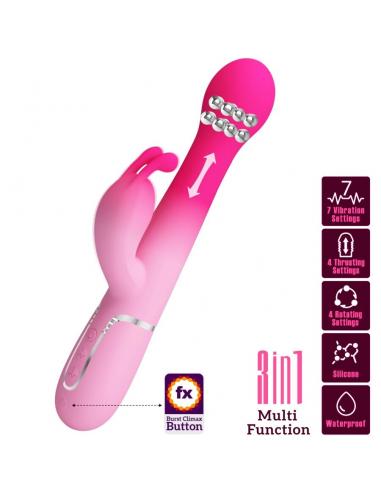 Pretty love - dejon vibrador rabbit 3 en 1 multifunción rosa