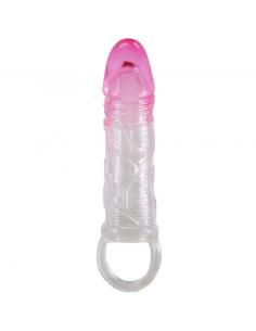 Pretty love - odes funda realística alargadora de 2 cm para pene rosa 2