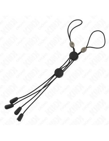 Kink - pinzas para pezones detalle negro con elástico negro