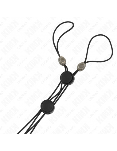 Kink - pinzas para pezones detalle negro con elástico negro
