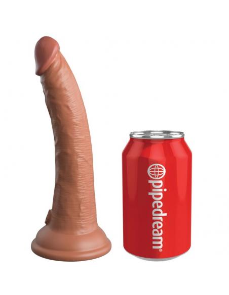 King cock - elite dildo realistico silicona 17.8 cm caramelo