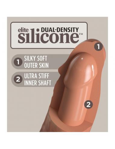 King cock - elite dildo realistico silicona 17.8 cm caramelo
