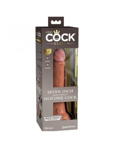 King cock - elite dildo realistico silicona 17.8 cm caramelo