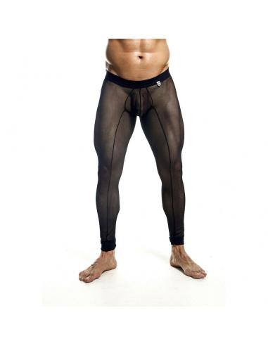 Mob - medias de mallas transparentes negras talla s