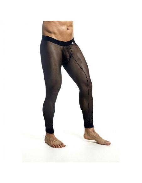 Mob - medias de mallas transparentes negras talla s
