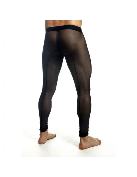 Mob - medias de mallas transparentes negras talla s