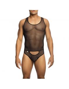 Mob - bodysheer transparte negro talla s/m 2