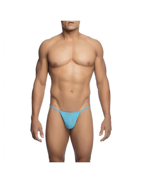 Mob - tanga transparente con forma de t aqua talla s/m