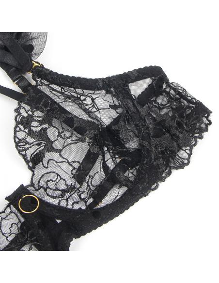 Subblime - 957483 conjunto sujetador y liga de encaje negro s/m